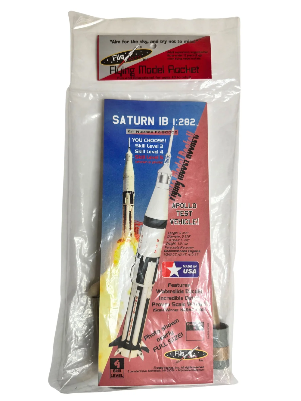 Buy FlisKits Saturn 1B Flying Model Rocket Kit - #FK-SC002